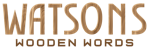 watsons wooden words logo